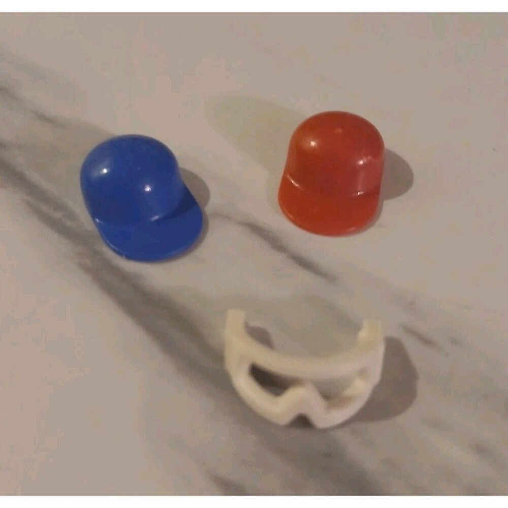 LEGO Minifigure Baseball Hat Google  Mix Color Cap Set Of 3 Red  Blue White